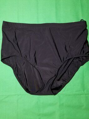 Penbrooke Swimsuit Bottom Womens Size 22W Black Tummy Control Swim‎ Brief NWT